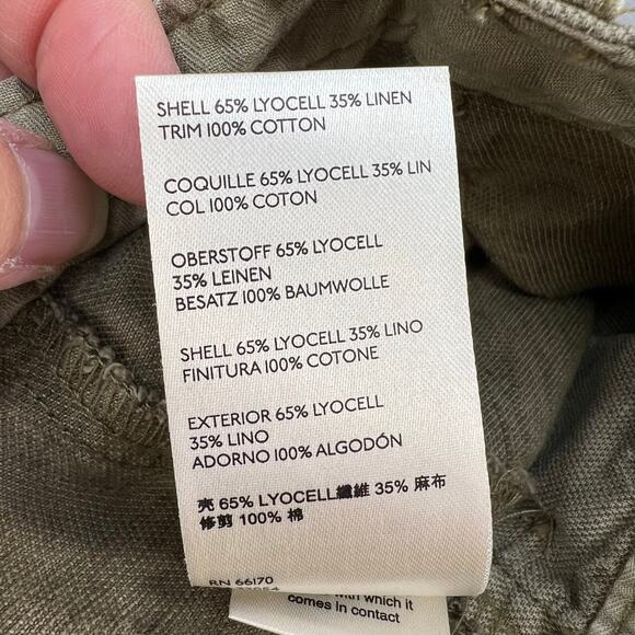 Free People Pants Women's Size 2 Tan Baggy Cargo Button Fly Slouchy Paper Bag - Picture 9 of 16